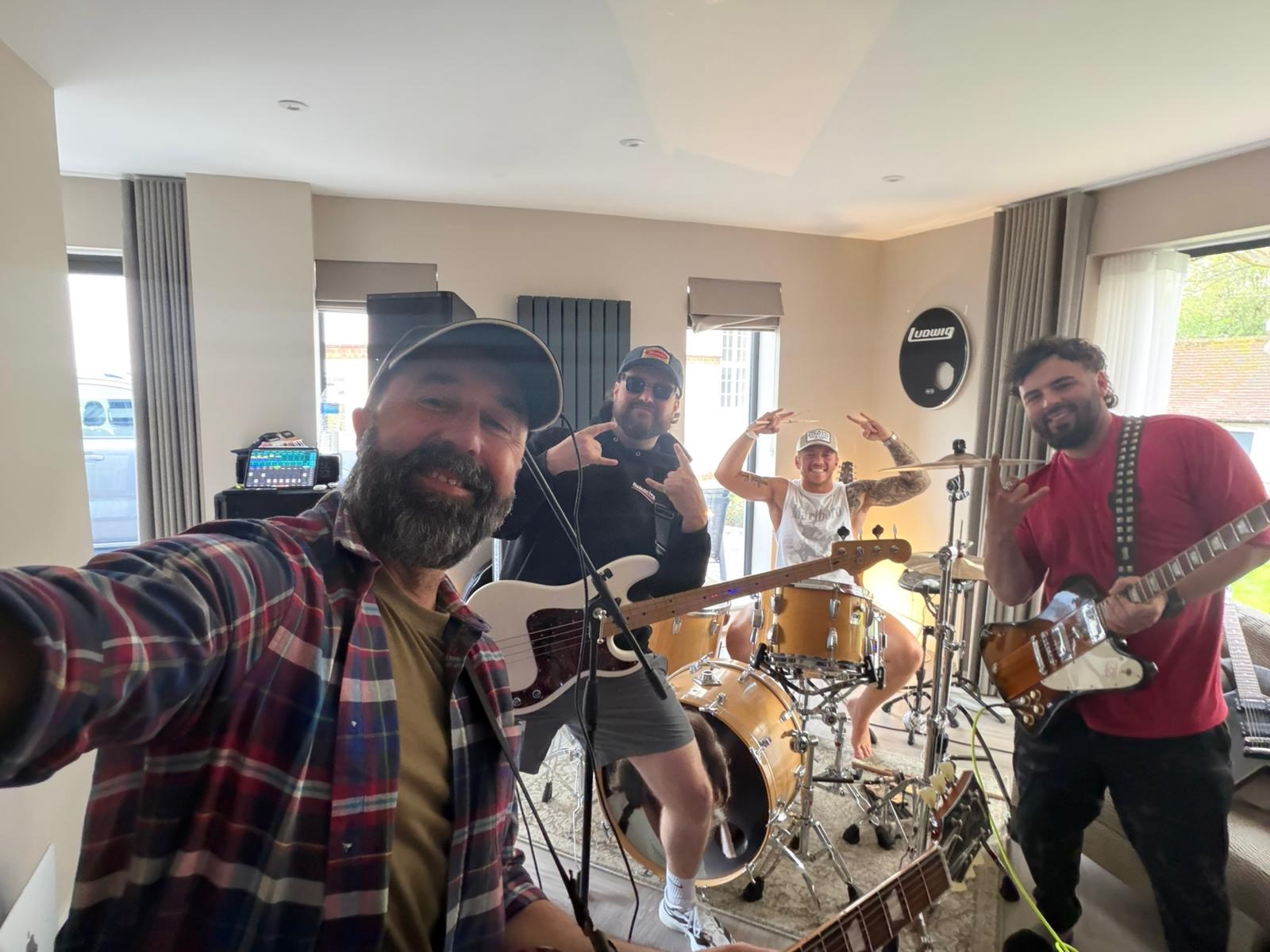 Whiskey Hollow backstage